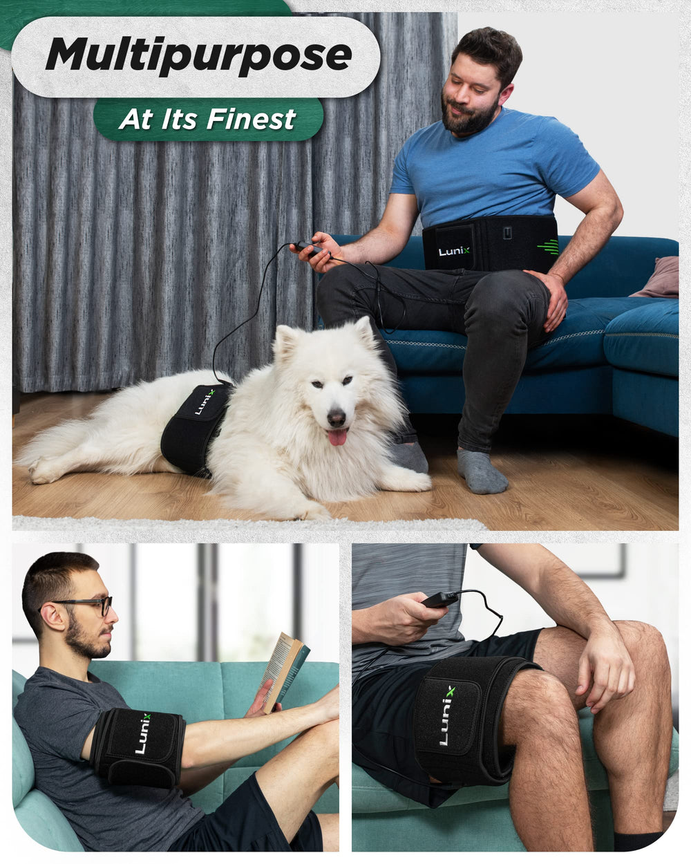 Pet-friendly design of the Lunix LX16 belt for household use.