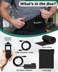 Remote control and simple adjustments on the Lunix LX16 belt.