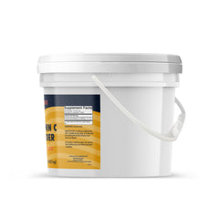 Luonix Vitamin C Powder seal closeup highlights secure packaging for long-lasting potency.