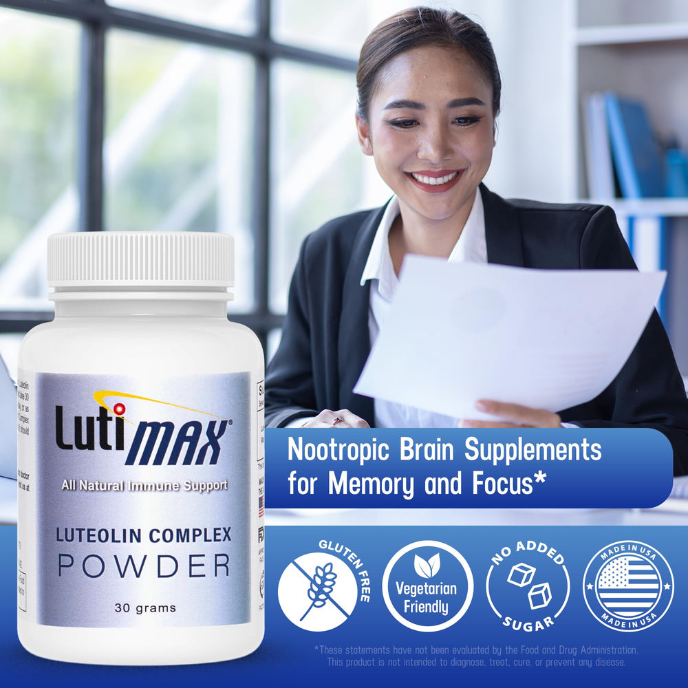 LutiMax packaging highlighting no fillers and high-purity formula