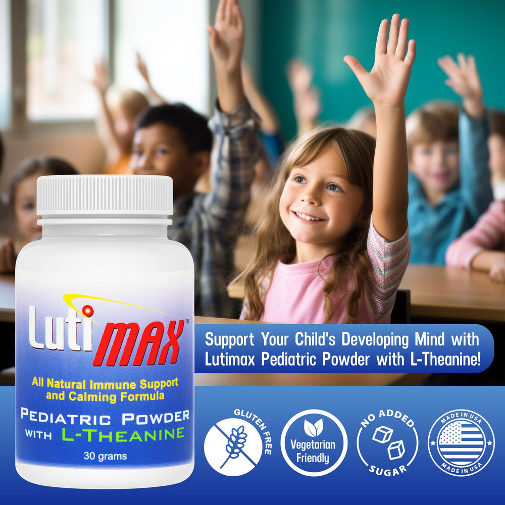 Lutimax pediatric daily routine checklist with serving suggestion