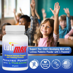 Lutimax pediatric daily routine checklist with serving suggestion