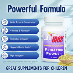 LutiMax measuring spoon for accurate pediatric dosing of luteolin powder