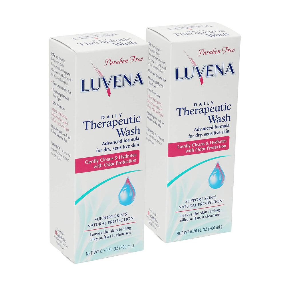 LUVENA Personal Wash bottle front, gentle cleanse for sensitive skin and daily freshness.