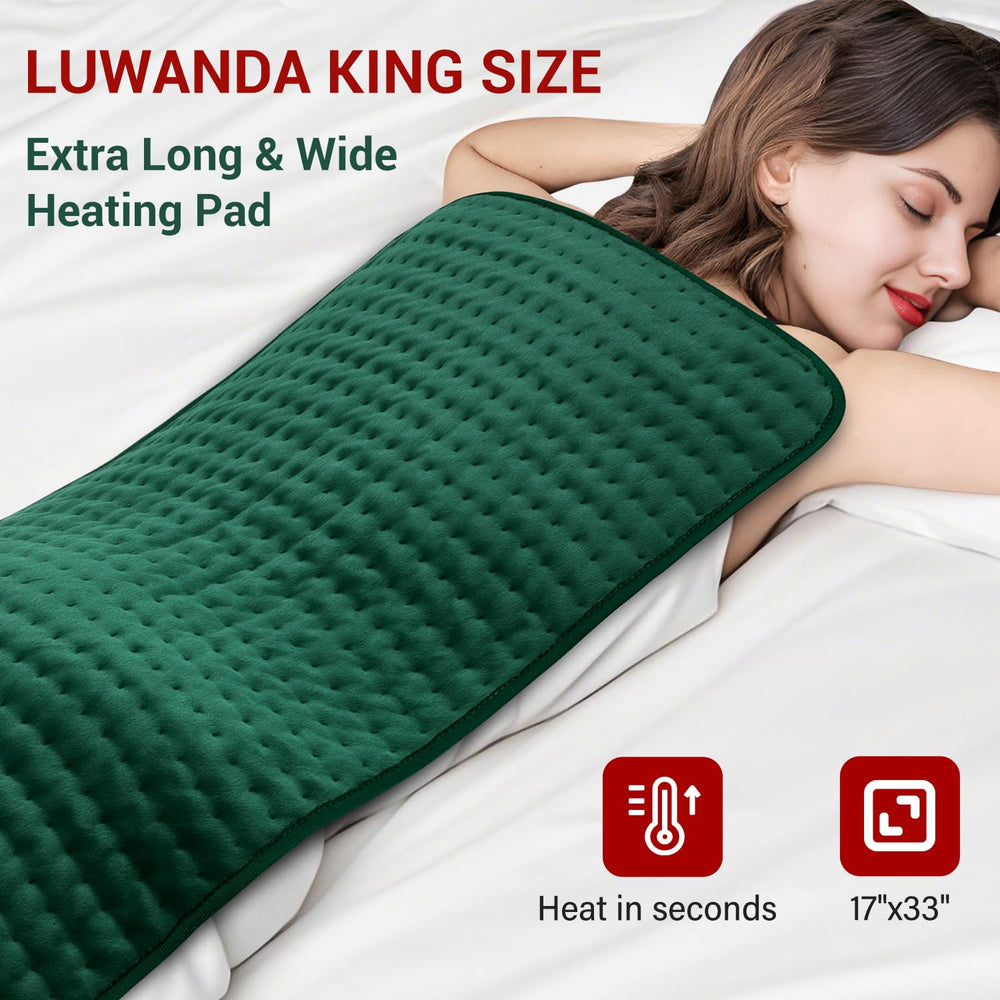 luwanda XXXL heating pad soft fabric provides skin-friendly comfort.