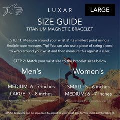 LUXAR size-adjustment feature shown by easy squeeze-to-fit design.