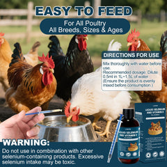LuxeVib E+S Poultry Vitality Formula liquid form enables even distribution in feed