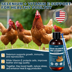 LuxeVib E+S Poultry Vitality Formula bottle on shelf conveys dependable seasonal readiness