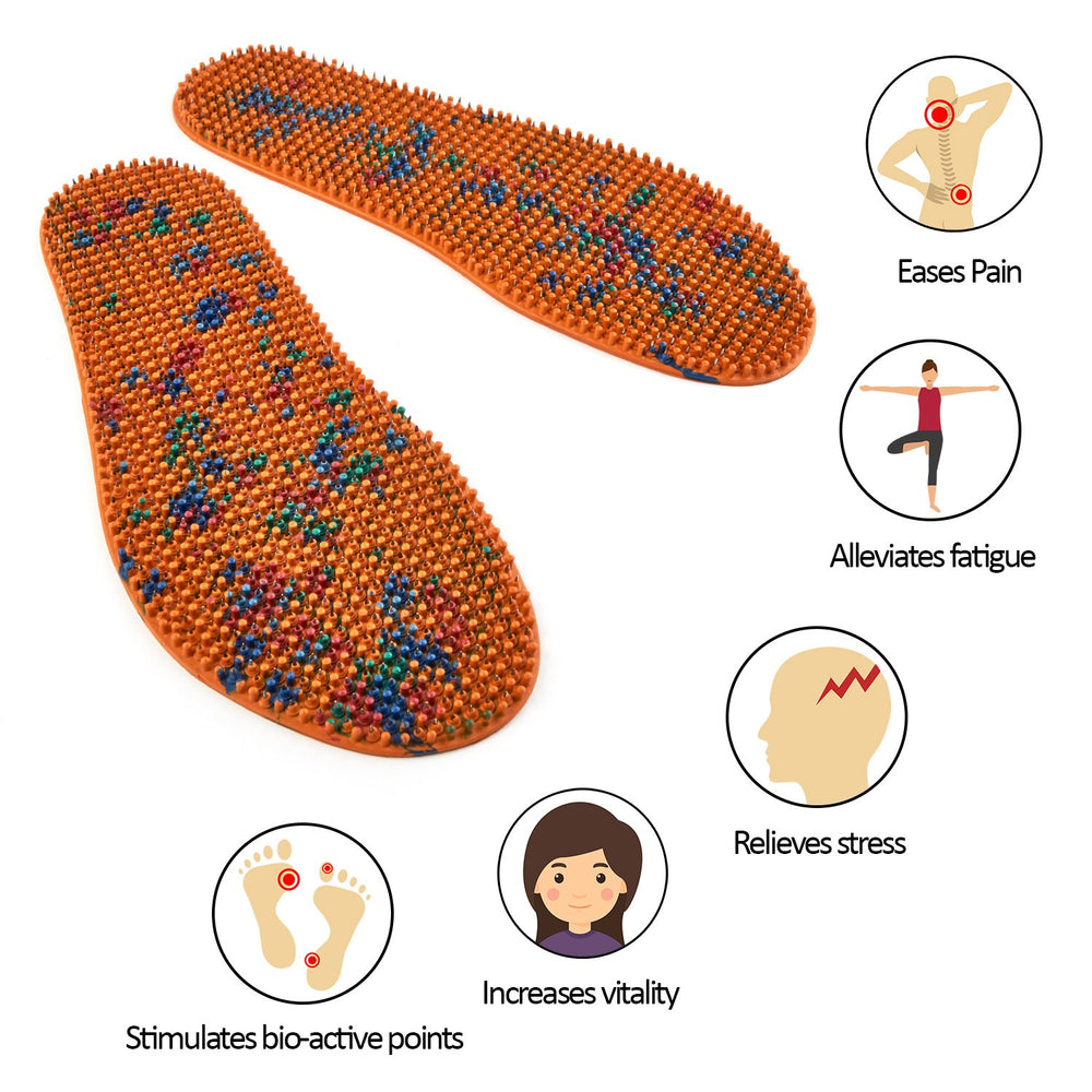 Lyapko acupuncture shoe insole needle-detail highlights non-hurt design