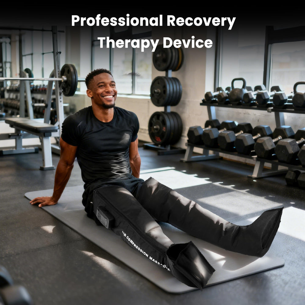 Lymneth leg massager inflates sequentially from foot to thigh for continuous relief.