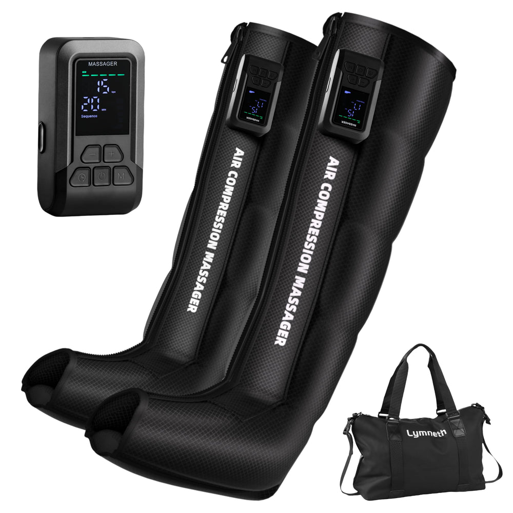 Lymneth professional air compression leg massager with cordless full-coverage functionality.