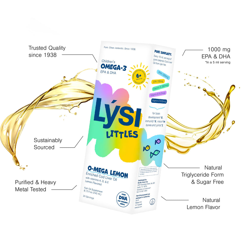 LYSI Littles measuring spoon demonstrating precise 5 ml dosing