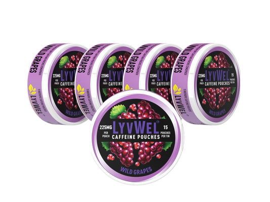 LyvWel 225mg energy pouches pack front view for bold on the go energy