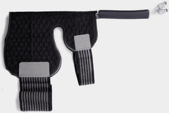 M Pain black shoulder pad, cross-section view emphasizing comfort.