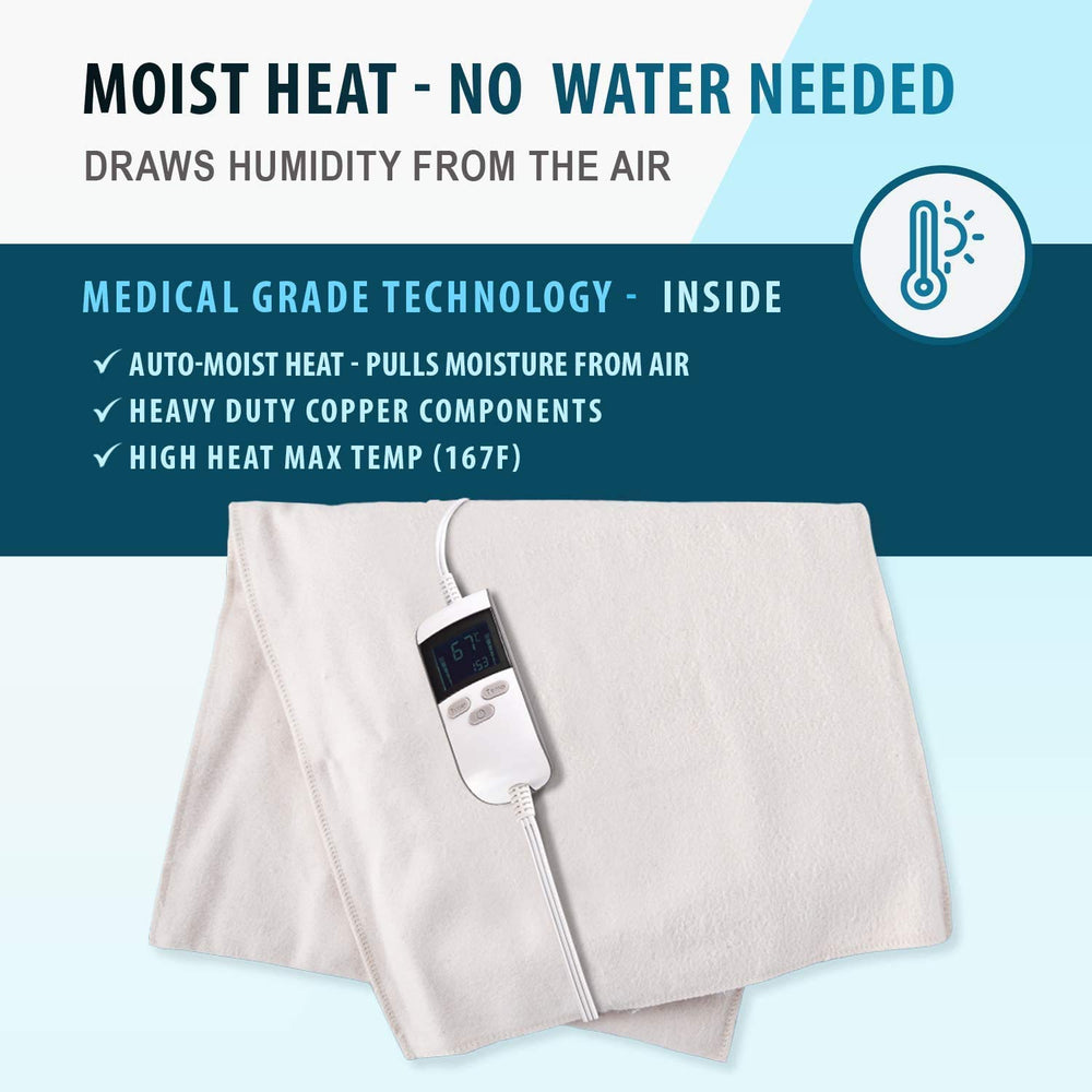 ThermoRelief in-use back-area therapy for tense muscles.