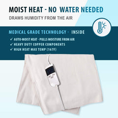 ThermoRelief in-use back-area therapy for tense muscles.