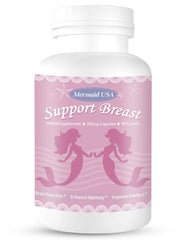 M.U natural breast enhancement pills bottle promoting firmness and healthier bust appearance