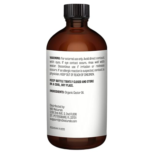 M3 Naturals castor oil eyelash growth focus supports healthier lashes with regular use.