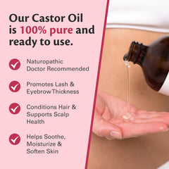 M3 Naturals castor oil skin hydration for smooth, nourished skin.