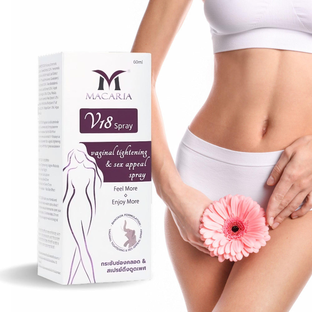 MACARIA V18 vaginal tightening spray bottle with applicator for easy use