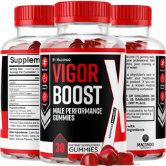 Macondo Vigor Boost X Gummies in gym bag for on-the-go energy.