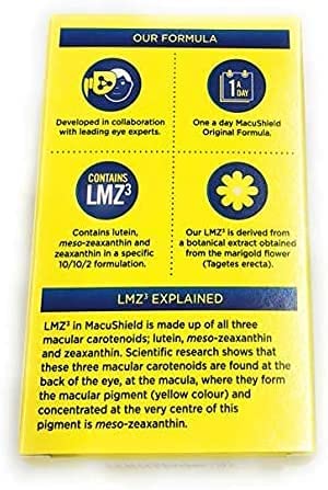 MacuShield eye supplement in a daily routine setup.