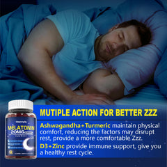 Maennyliy packaging highlights non-habit forming sleep support and monk fruit sweetness.