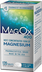 Mag-Ox 400 bottle front view for convenient daily use.