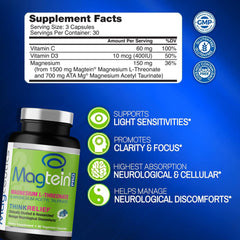 Ingredients panel showing vitamins C and D3 for brain friendly absorption