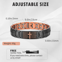 MagEnergy Copper Cross Bracelet packaging box presents a ready-to-gift presentation.