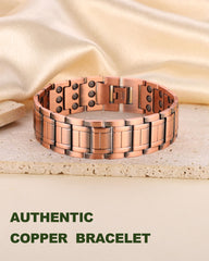 MagEnergy hypoallergenic copper shows nickel- and lead-free material in close-up.