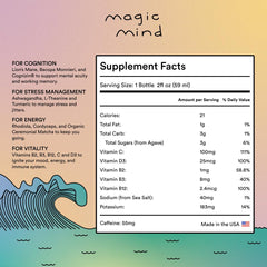 Magic Mind bottle closeup with clean label.