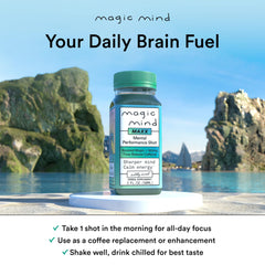 Magic Mind MAXX Energy Shot glass-ready setup for easy daily use.