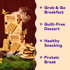 Keto-friendly Magic Spoon Smores bar with low net carbs and sugar.