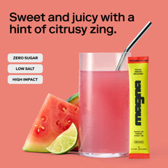 Glass of Magna watermelon-lime drink ready for workouts.
