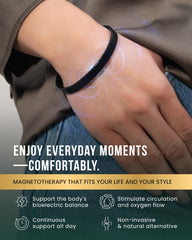 Adjustable bracelet shows easy size adjustment for a comfortable fit.