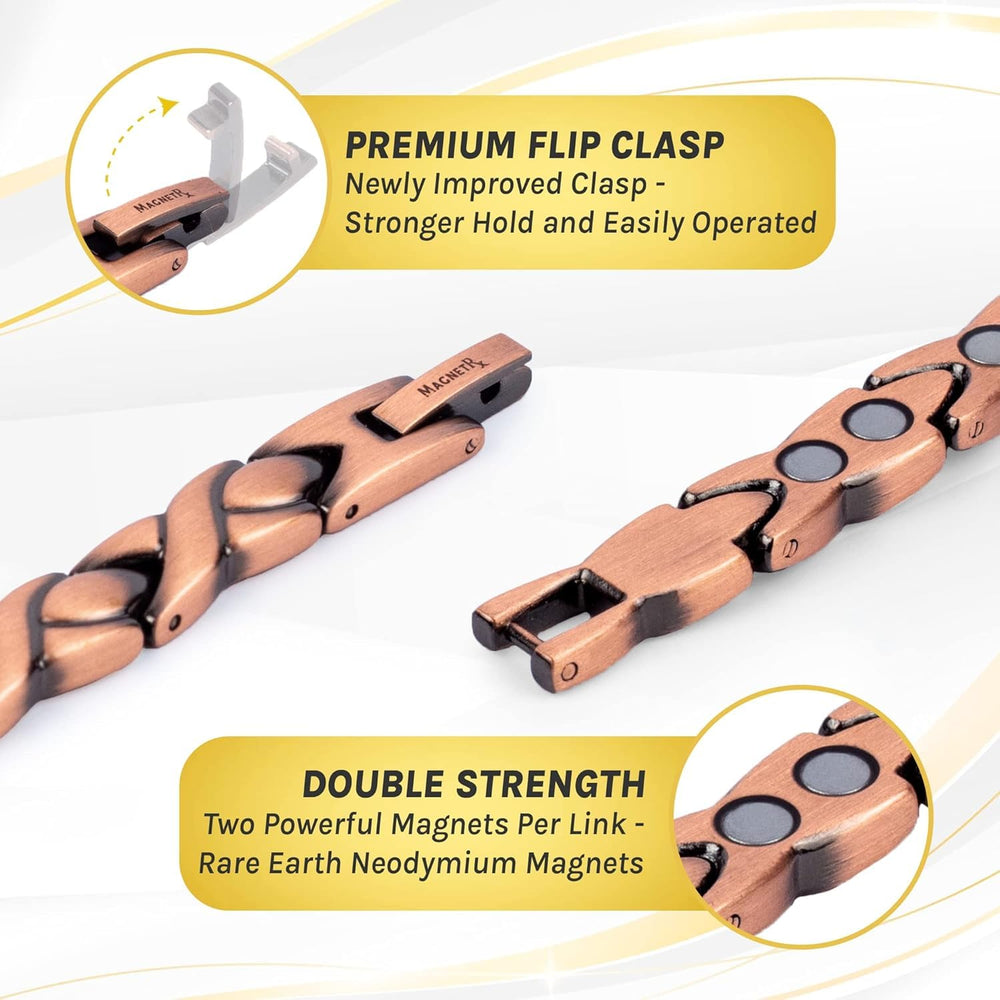 MagnetRX Copper Anklet 99.9% copper closeup emphasizes durable copper tone.