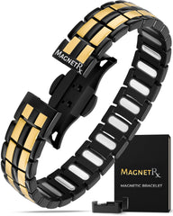 MagnetRX EllipseMAX bracelet front view showing 5,000 Gauss magnets for daily wear