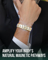EllipseMAX titanium bracelet with butterfly clasp for secure wear.