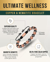 MagnetRX Hematite beads radiate grounding energy on the wrist.