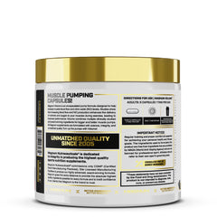 Magnum Volume Magnum Capsules packaging display next to protein shake for performance