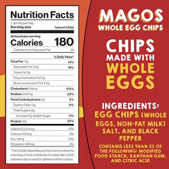 Magos Egg Chips crisp pita texture close-up, ideal for dipping with spreads.