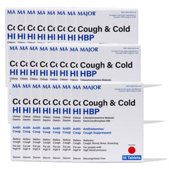 MAJOR Cough and Cold HBP bottle front showing convenient relief option