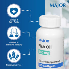 MAJOR Fish Oil Softgels serving with a meal, convenient daily support