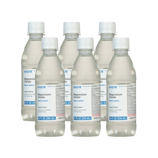 MAJOR Magnesium Citrate Saline Laxative bottle with lemon flavor for occasional constipation relief