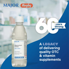 Clear MAJOR bottle with dosage reminders supports informed use of the laxative