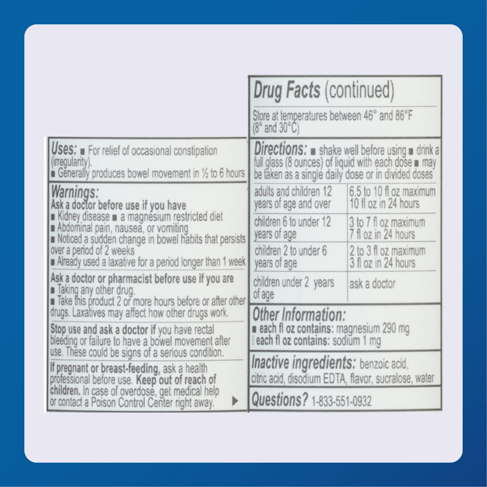 Lemon flavored MAJOR laxative offers a pleasant option for regularity support