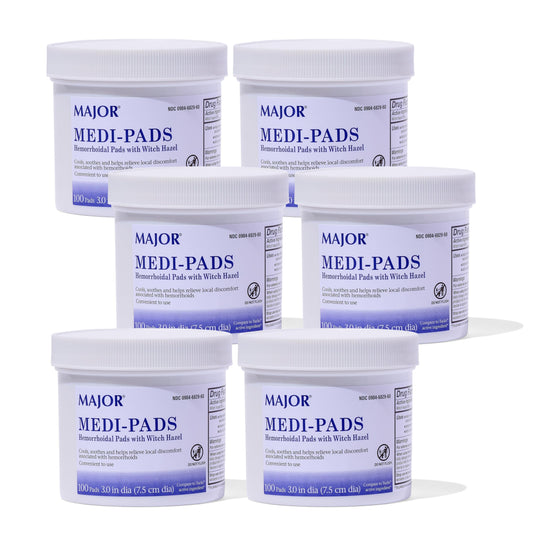 MAJOR Medi-Pads jar front view showing easy cleansing and cooling.