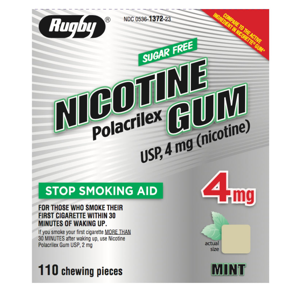 MAJOR Nicotine Gum Rugby Mint 4 mg blister pack shows craving relief on the go.