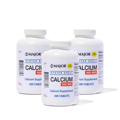 Major Oyster Shell Calcium 500 mg bottle front showing label for daily use